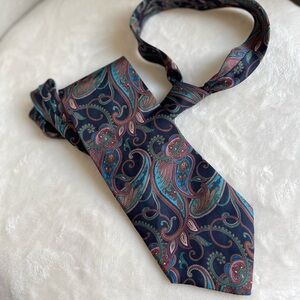 VTG Christian Dior Classic Paisley Designer Silk Tie